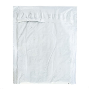 plastic parcel bag. Isolated on white background. file contains clipping path